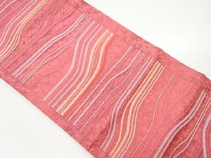 幾何学模様織出し名古屋帯